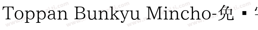 Toppan Bunkyu Mincho字体转换